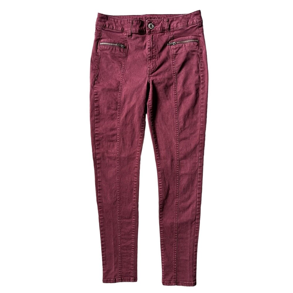American Eagle Hi-Rise Jegging Womens Size 6 Jeans, Maroon Burgundy Red Stretch
